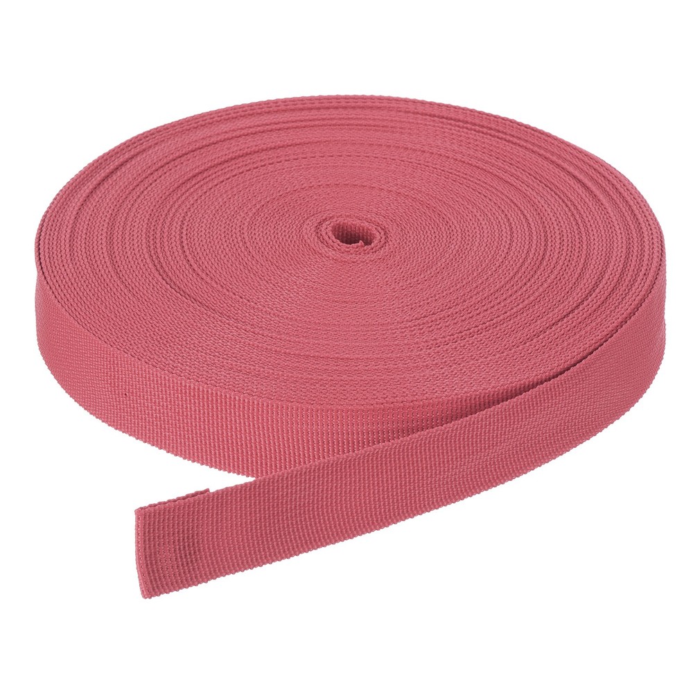 25Yard x 1" Width Nylon Webbing Strap Poly Flat Webbing Strapping Watermelon Red