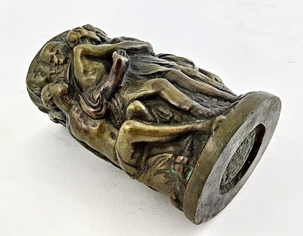 Solid Bronze Figural Greek Vase - Small Bronze Vase