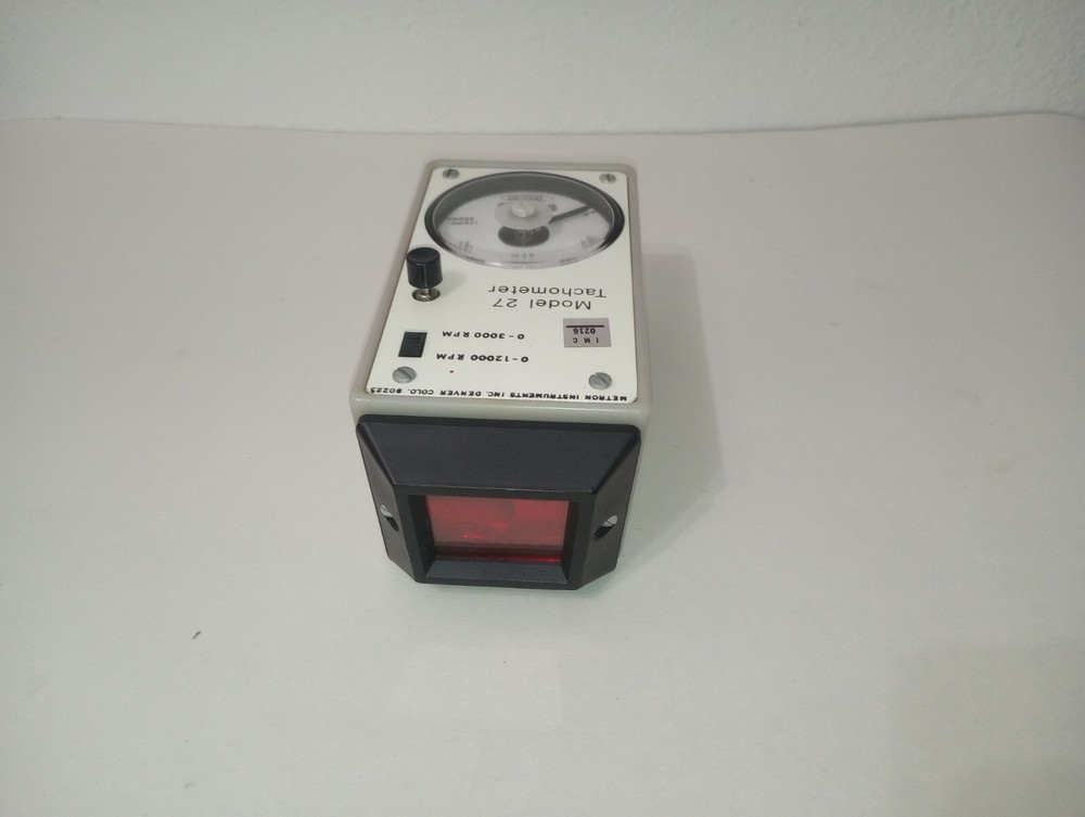 Metron Industries Model 27 Tachometer With Case And Instructions