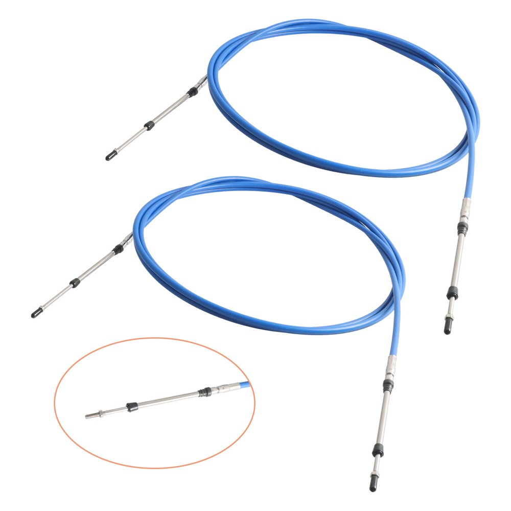 2x 15FT 33C Boat Throttle Shift Control Cable Universal for Yamaha Control Lever