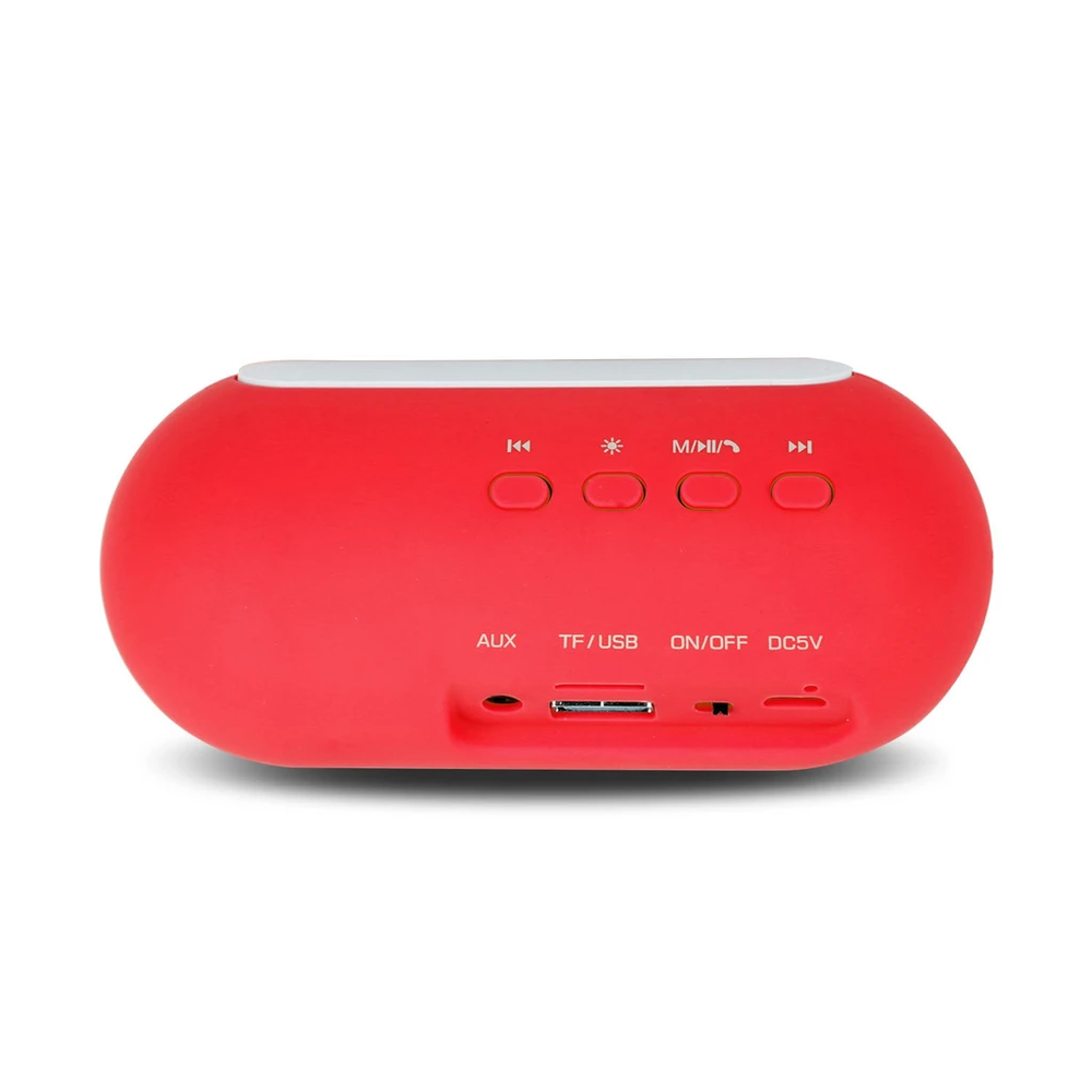 KOCASO BLEUTOOTH SPEAKER PORTABLE WIRELESS LED RAINBOW BLUETOOTH SPEAKER RED