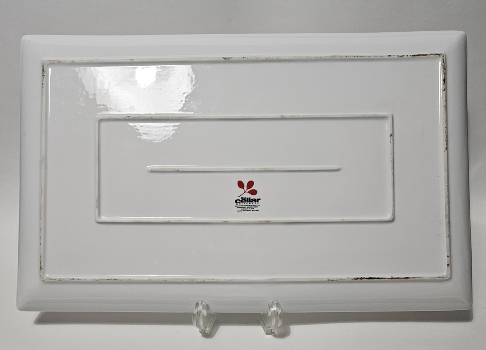 The Cellar Whiteware Red Black White Rectangular Platter