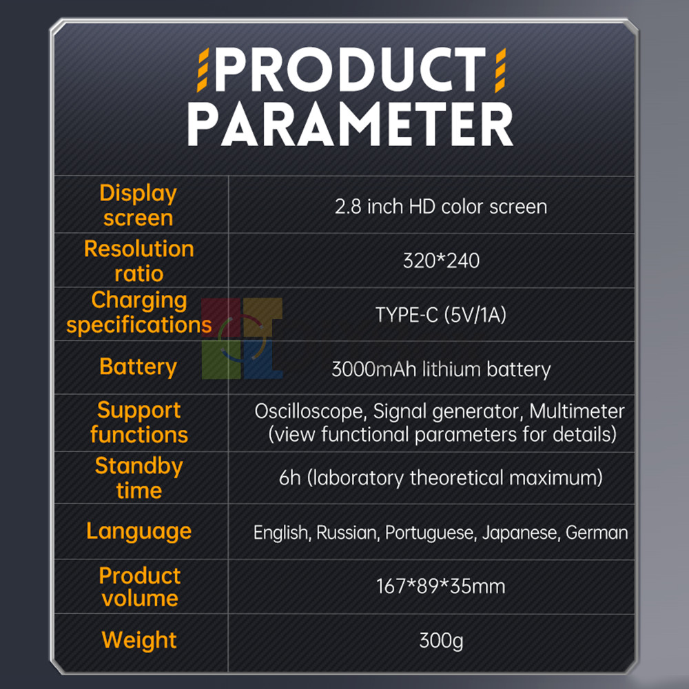 FNIRSI 2C23T Handheld Digital Oscilloscope /Multimeter Function Signal Generator