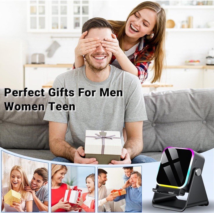 Wireless Induction Speaker 5-in-1 Bluetooth Speaker with Phone Black