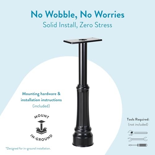 7507B Basic Post with Decorative Cover Black