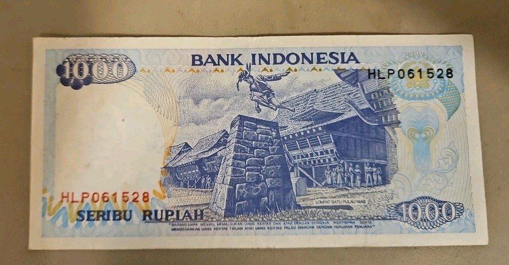1992 Indonesia 1000 Rupiah Note
