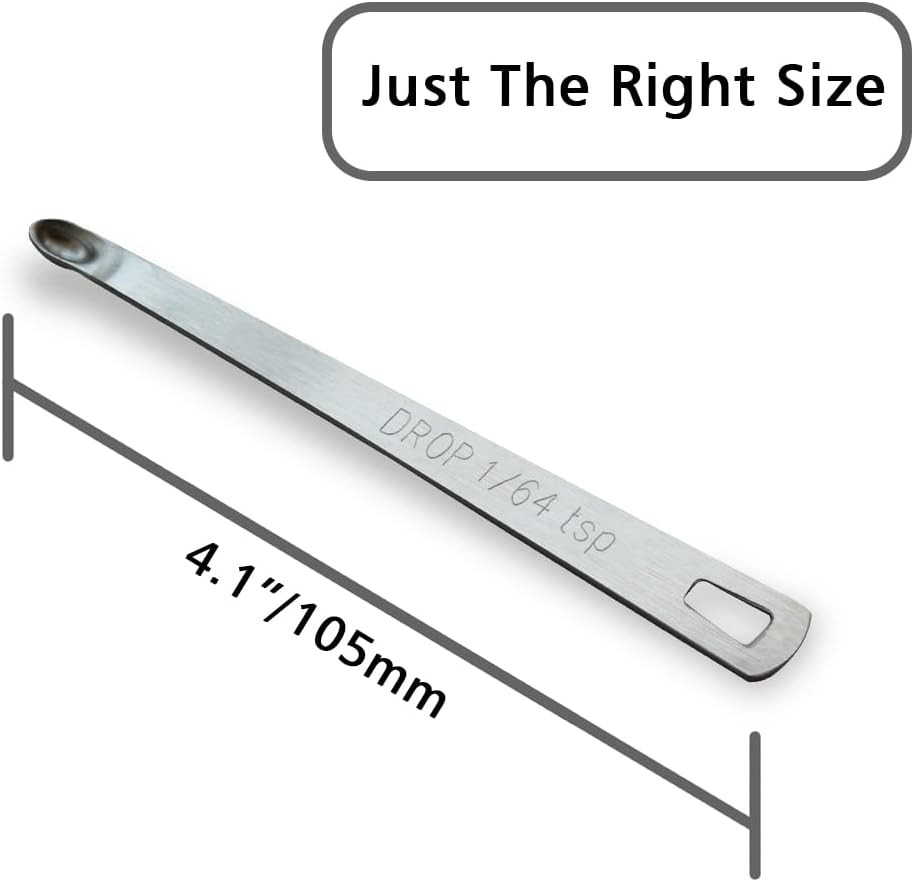 5PCS 1/64 Teaspoon(1/64Tsp, 0.08Ml, Drop) Single Tiny Measuring Spoon, Small Ind