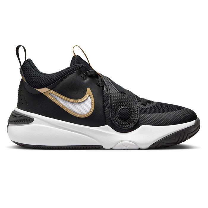 NEW Nike Team Hustle D11 Low Black Metallic Gold SIZE 11C *DV8994-004*