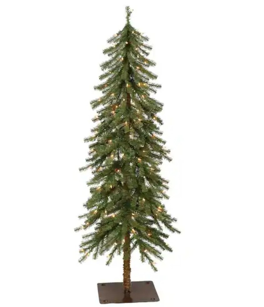 Puleo International 6 ft. Prelit Alpine Artificial Christmas Tree with 200 Light