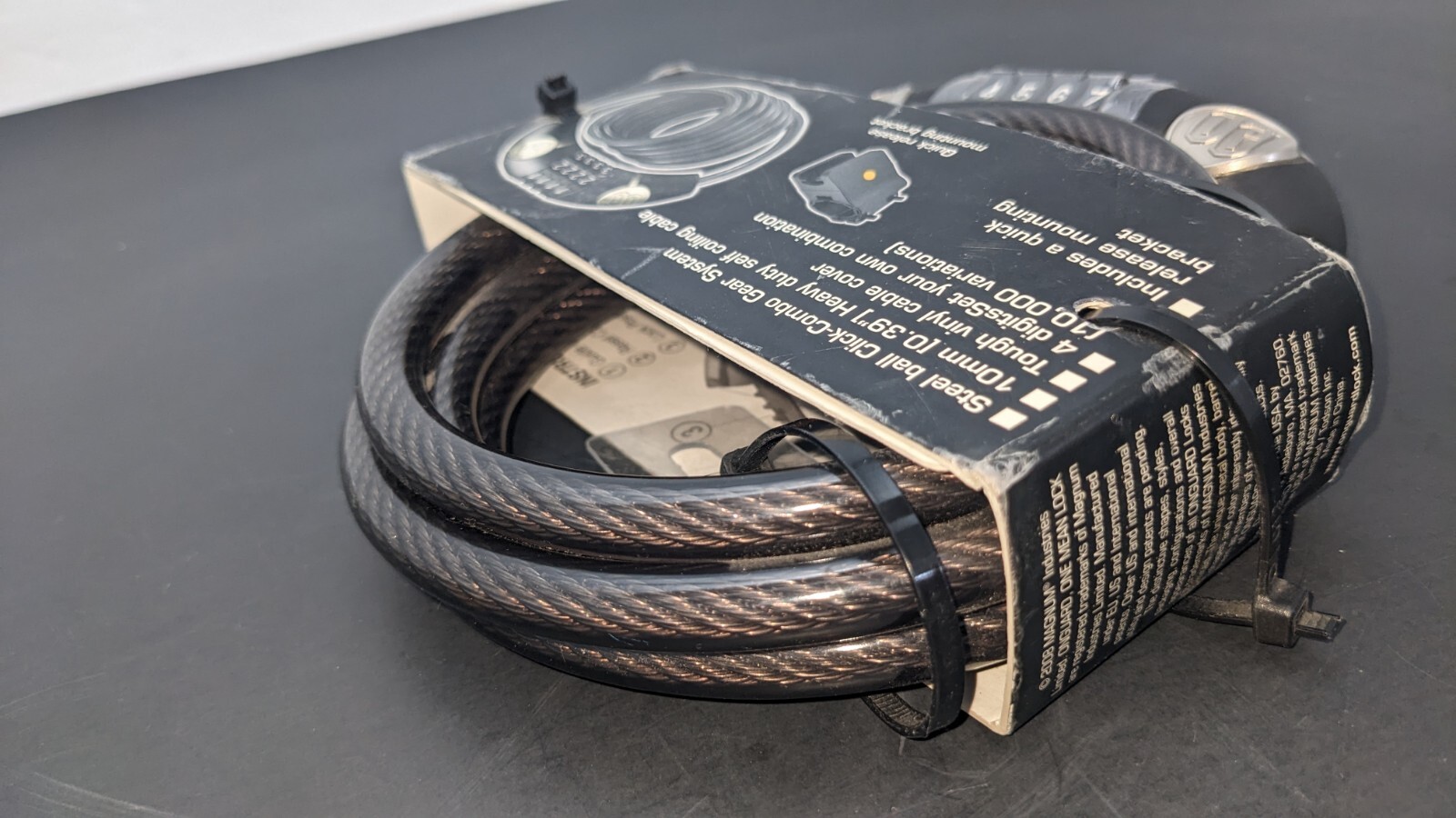 OnGuard 5503 Coil Cable Lock w Quick Release Bracket 6' L 4 Digit # NEW FREE SH