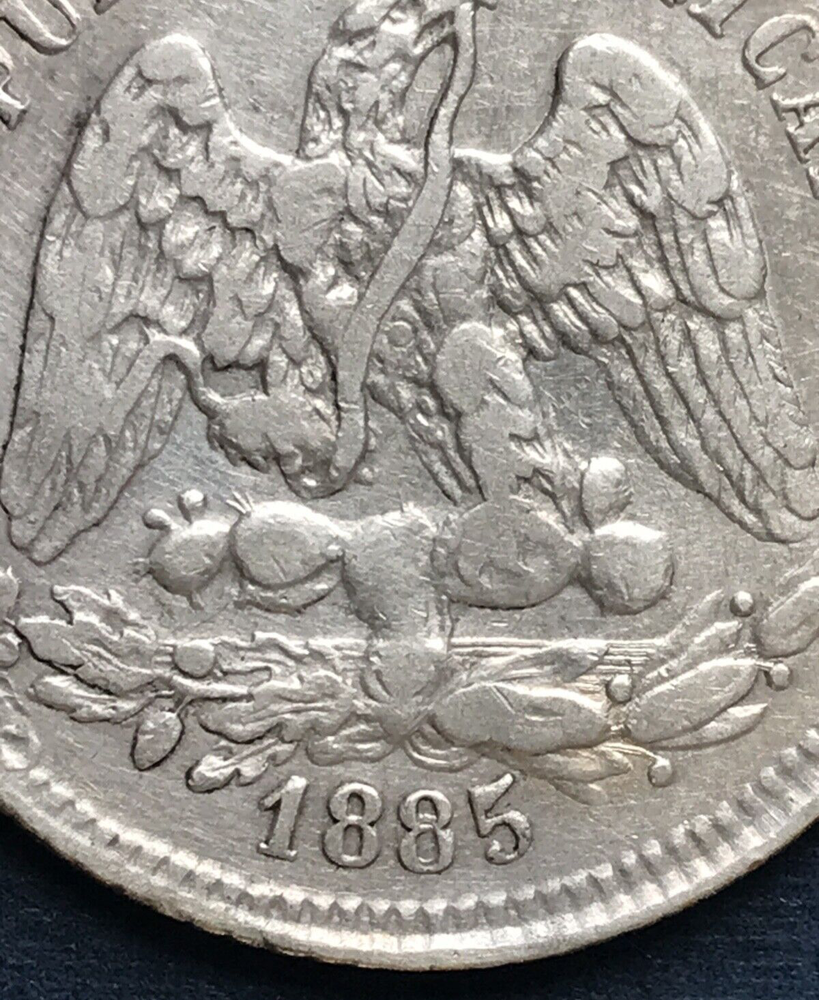 🇲🇽🇲🇽🇲🇽 Mexico 1885/65 Go_R 25 Centavos 🇲🇽🇲🇽🇲🇽