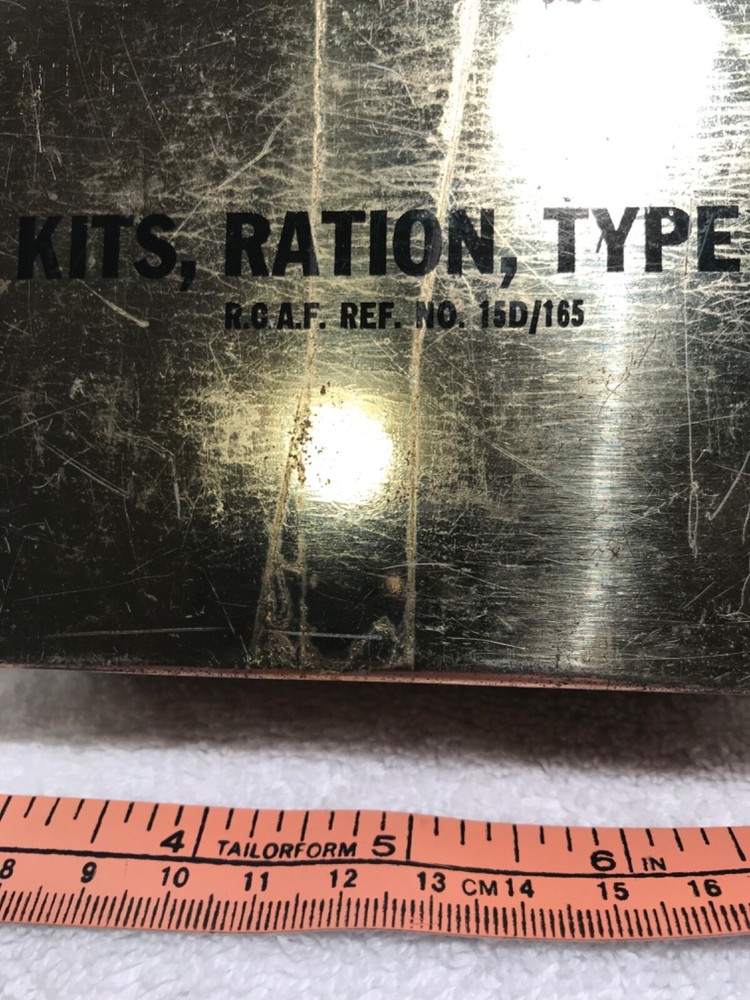 Kits, Ration, Type E RCAF Ref. No. 150/165 Tin
