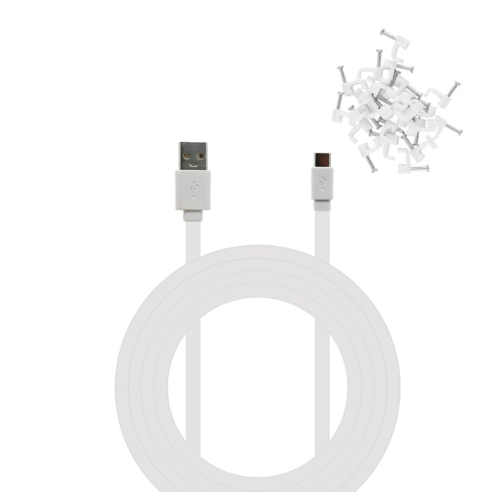 2 Pack 25 ft USB C Cable for Security Camera Outdoor Indoor, Type-C Extension...