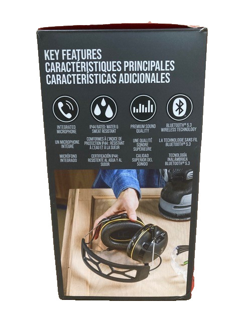 3M Worktunes Wireless Hearing Protector with Bluetooth, Black