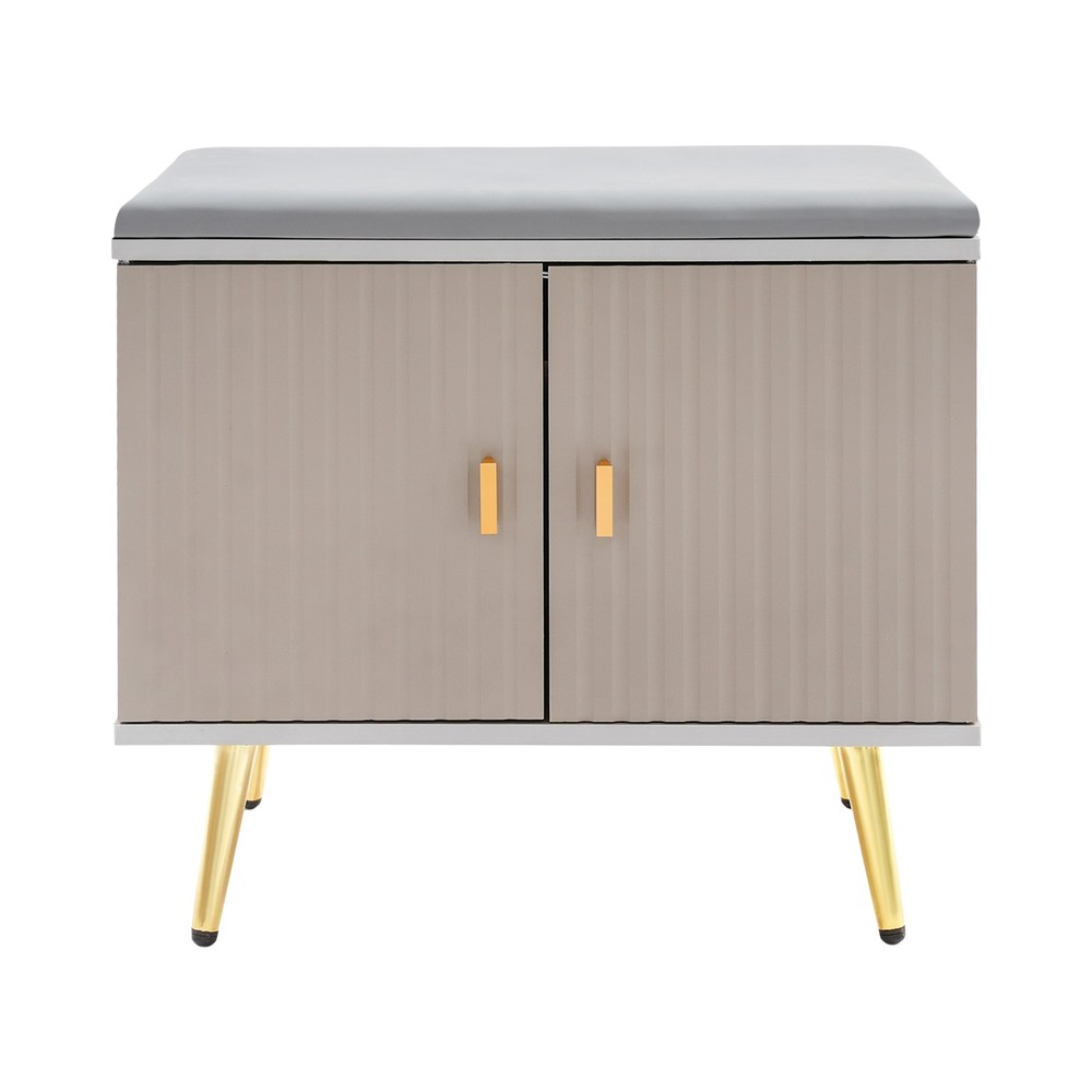 Freestanding Shoe Storage Bench Rectangular Shoe Bench with Cabinet Storage NEW