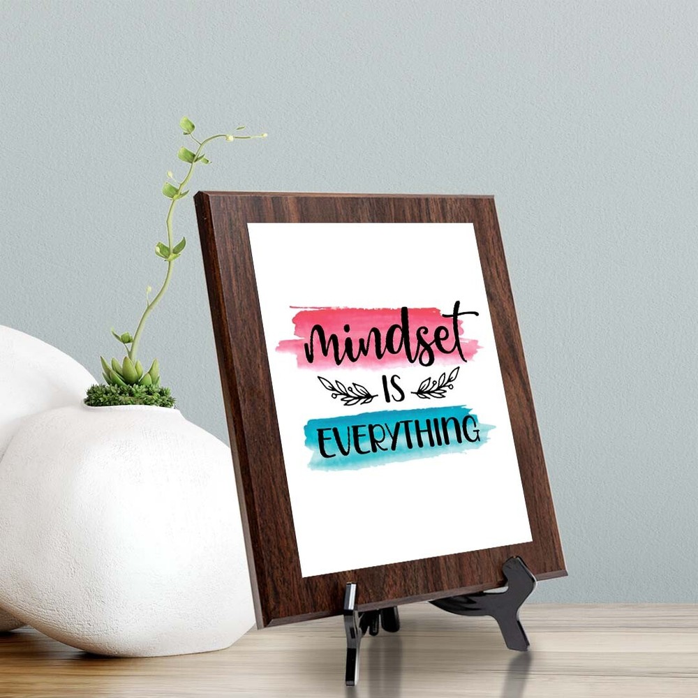Mindset is Everything Decorative Wall Plaque (Full Color) | Positive Affirmation