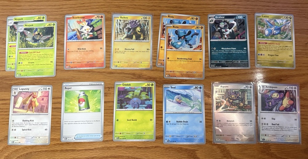 Mega Evolution & Phantasmal Flame 14 card lot - Commons and Rares