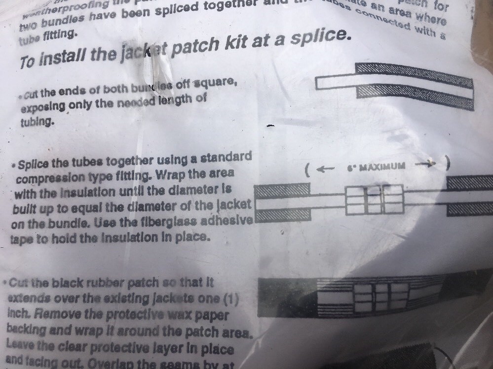 TRACEPAK Jacket Patch Kit TPKJP-3 Preinsulated Tubing Bundle Systems O’BRIEN