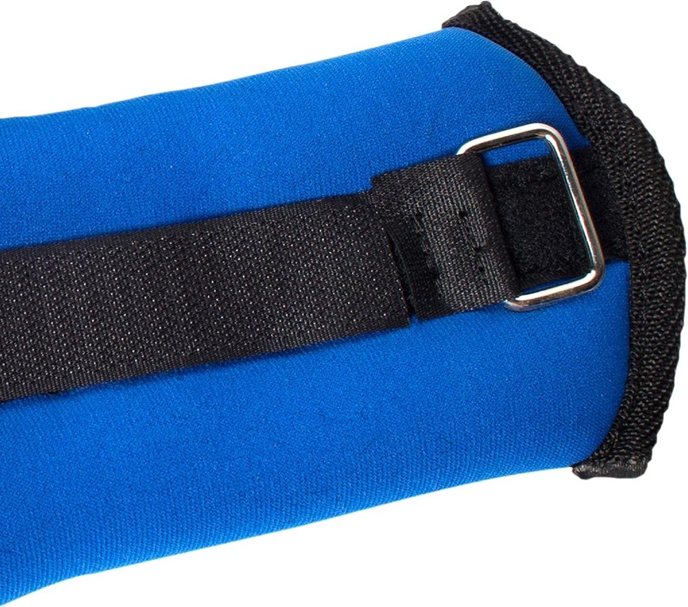 Versatile 2.5 lb Pair of Neoprene Ankle/Wrist Weights with Adjustable Strap