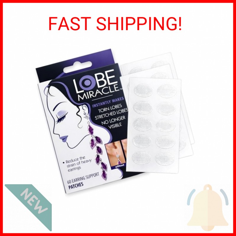 Lobe Miracle- Clear Earring Support Patches - Earring Backs For Droopy Ears - Ea