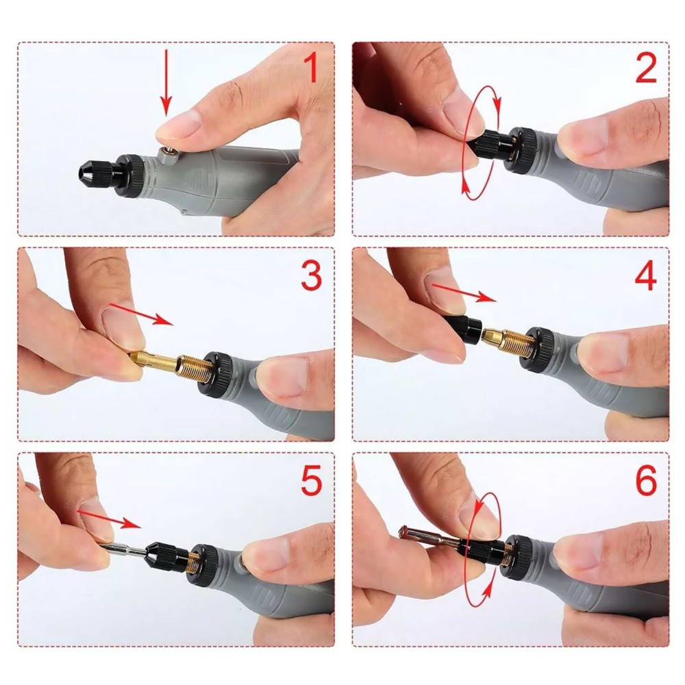 USB Cordless Electric 5-Speed Adjustable Mini Drill Grinder With LED Light
