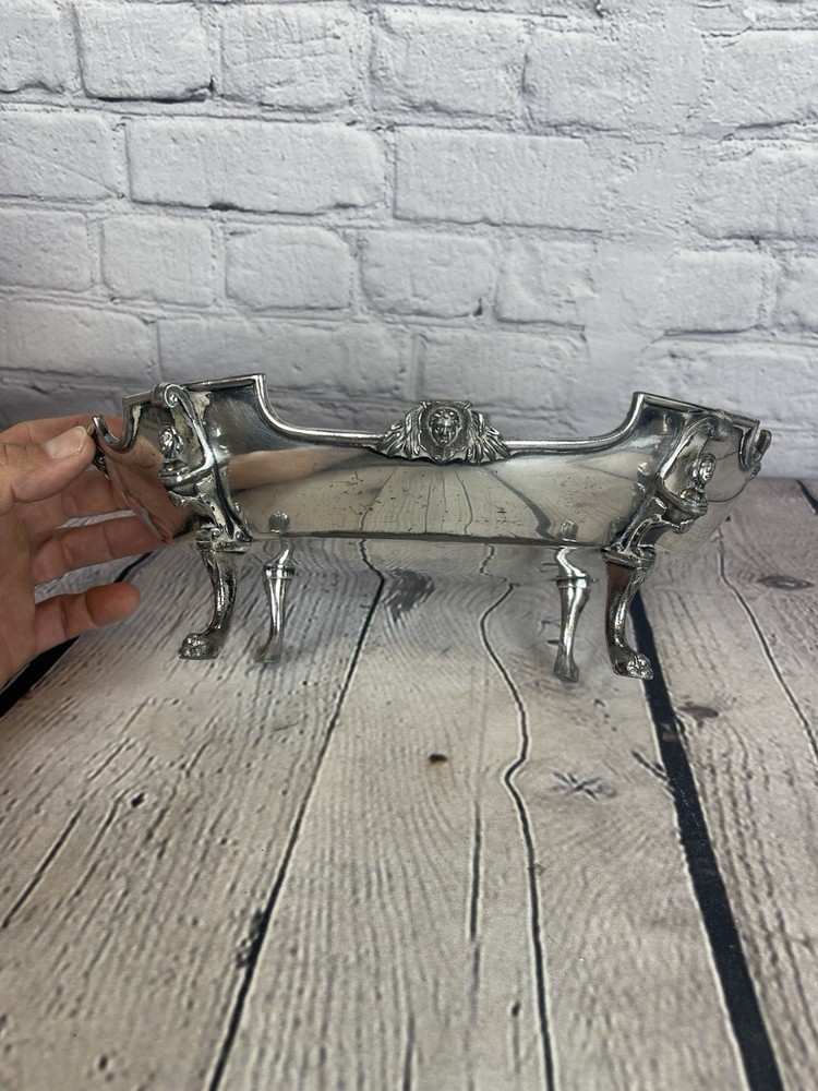 Vintage Rogers & Bro Silverplate Footed Bowl Grape Design 12”