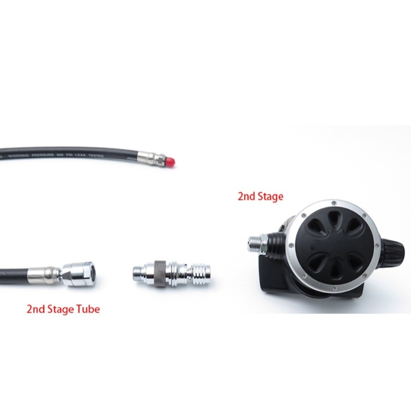 Scubas Diving Full Faces Mask Secondary Regulator with Quick Connecting Systems
