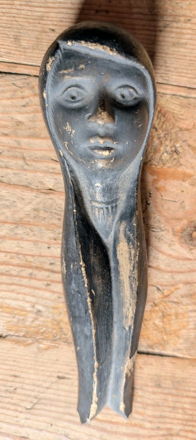 Native American Girl Ornament? - Art Nouveau Style Ceramic Wall Plaque Handmade?