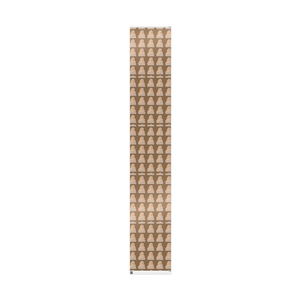 Neutral Bell Pattern Wrapping Paper | Kraft Holiday Wrap