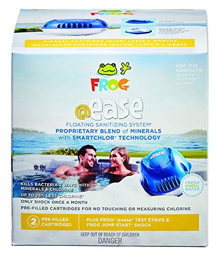 FROG @ease Floating Sanitizing System for Hot Tubs + 1 pack FROG Maintain Shock