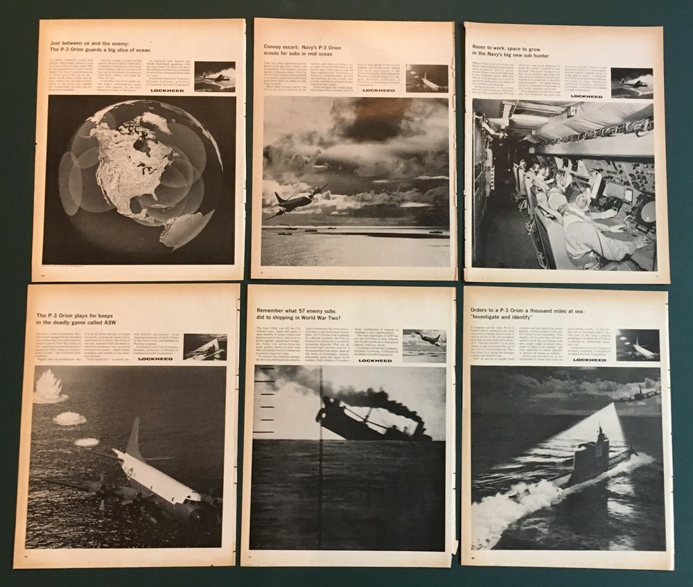 Lockheed Advertisements Lot of 6
