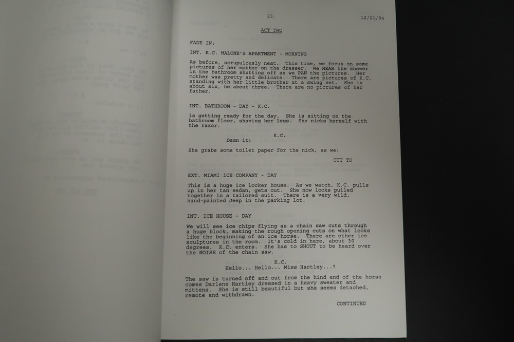 The Cold Case Squad Original TV Script Stephen J. Cannell Studios Collection