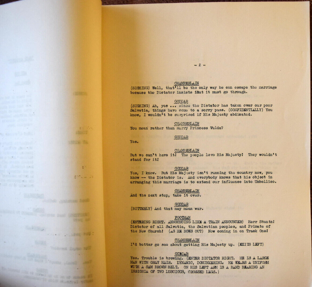 1939 Michael Raffetto " Hair Apparent " Original Script