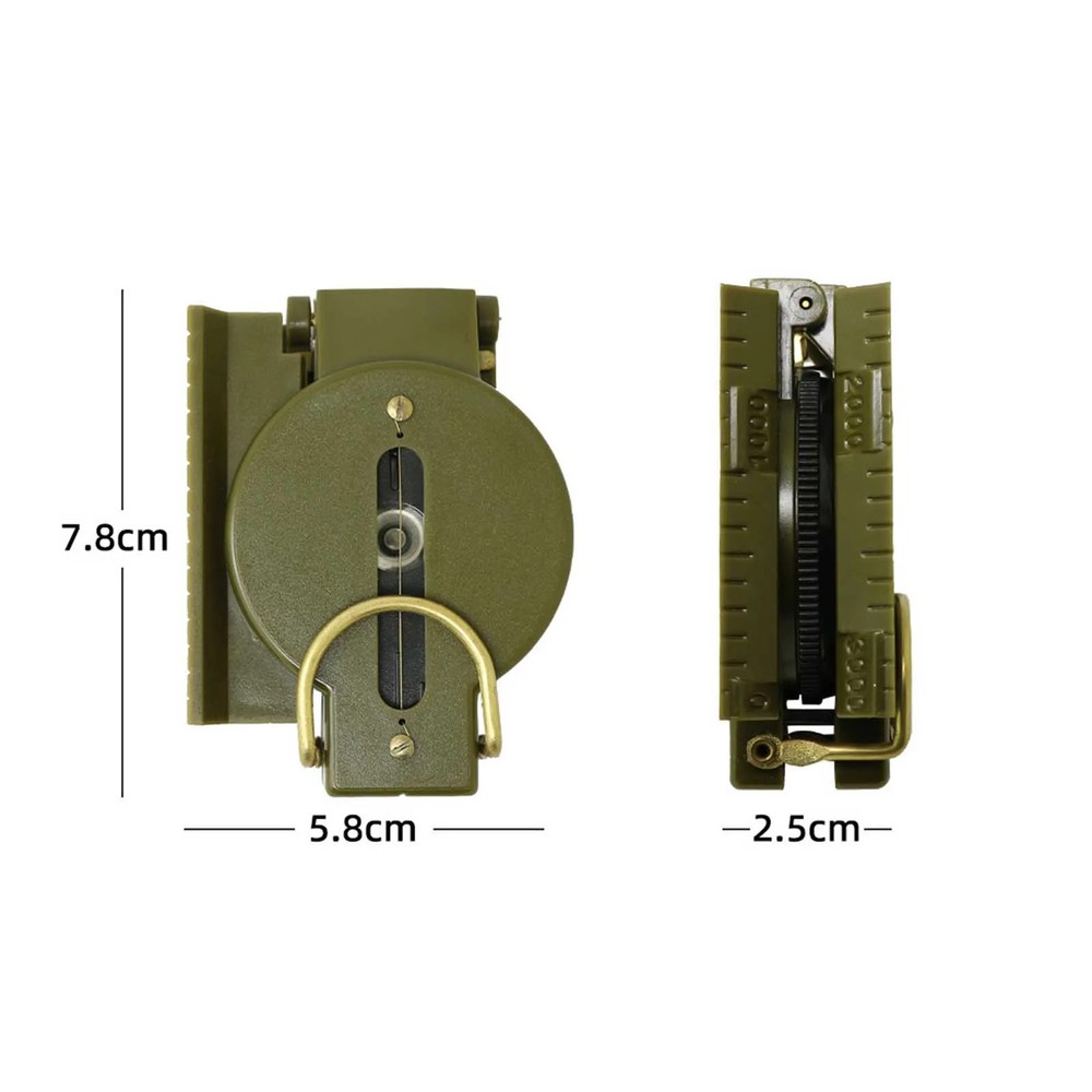 Multi-functional Portable Compass Phosphorescent Lensatic Compass for Hiking