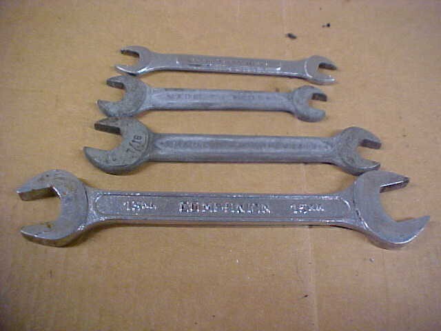 UNBRANDED OPEN END WRENCHES = 4PCS (USED)