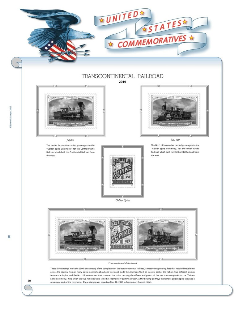 2019 U.S. Commemorative Singles COMPLETE Supplement (White Ace Alternative)