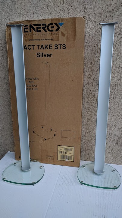 Energy Silver Speaker Stands Built for Energy ACT/TAKE Speakers and Others 32" H