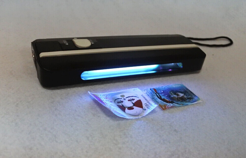 254nm Shortwave and 365nm Longwave UV Lamp for Fluorescence Stamps & Banknotes