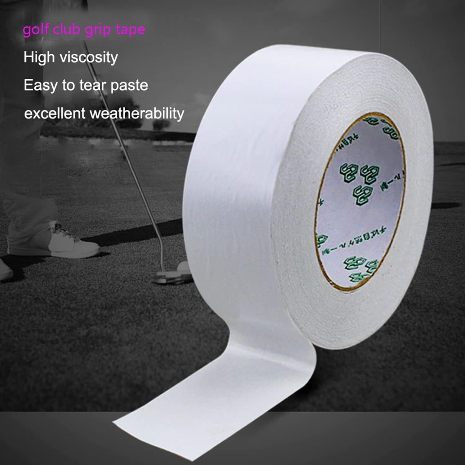 Double Sided Golf Grip Tape Roll for Clubs Wood Easy to Peel &Cut 2inch X27yards