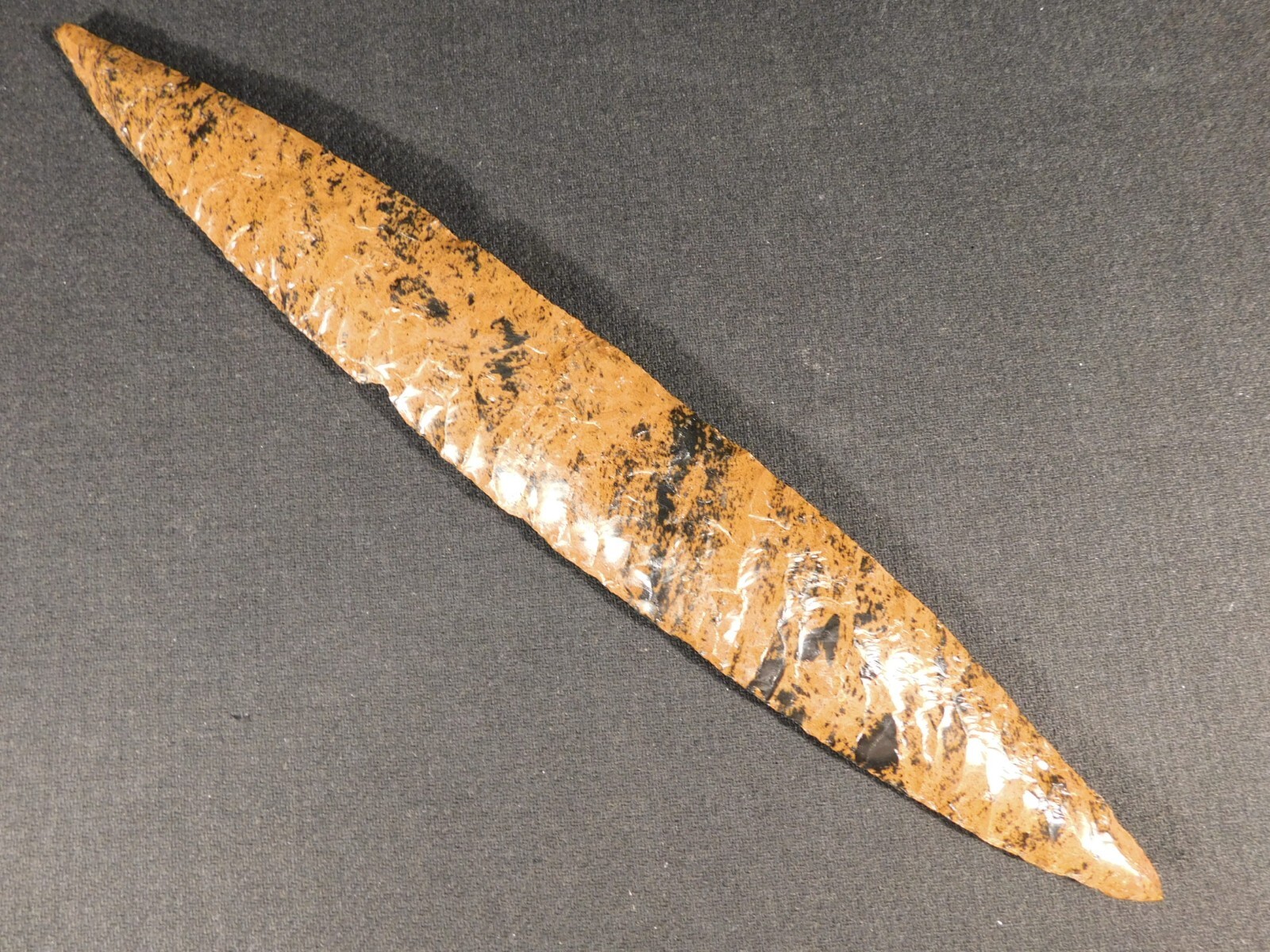 Huge! Ancient COLIMA Mahogany Obsidian Blade Knife or Spear Mexico 212gr