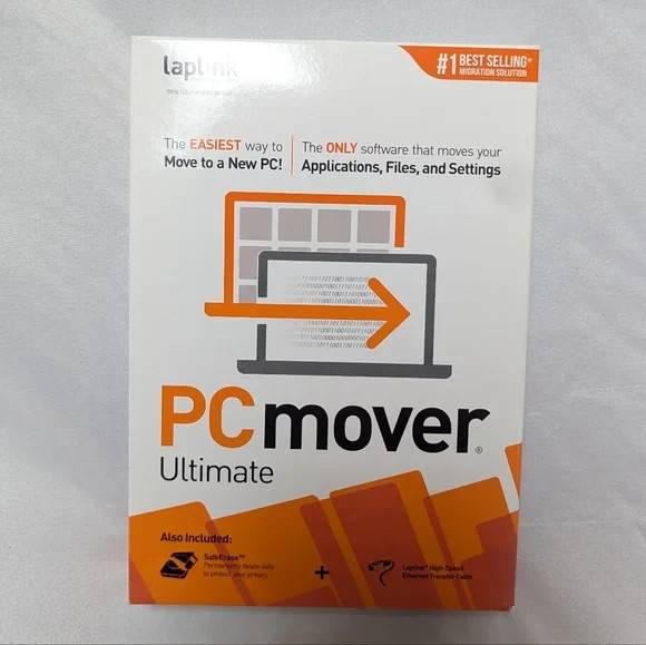 Laplink Ultimate PC Mover PC Transfer Software With Ethernet Transfer Cable