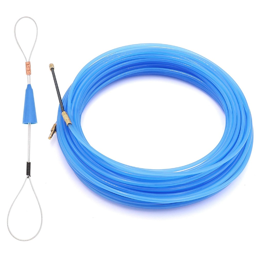 66 FT Fish Tape Wire Puller Through Wall Electrical Pull Push Kit Tool