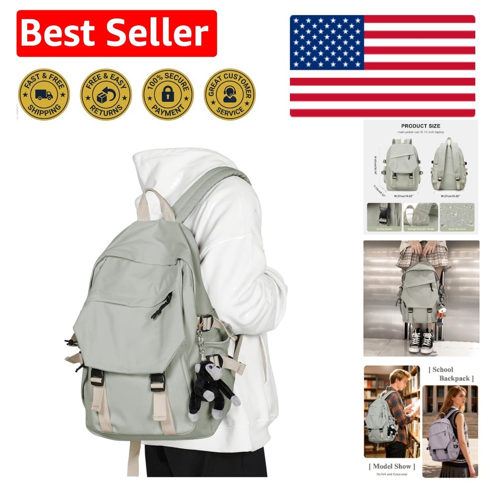 Compact 14-Inch Laptop Backpack with Multiple Pockets - Perfect for School
