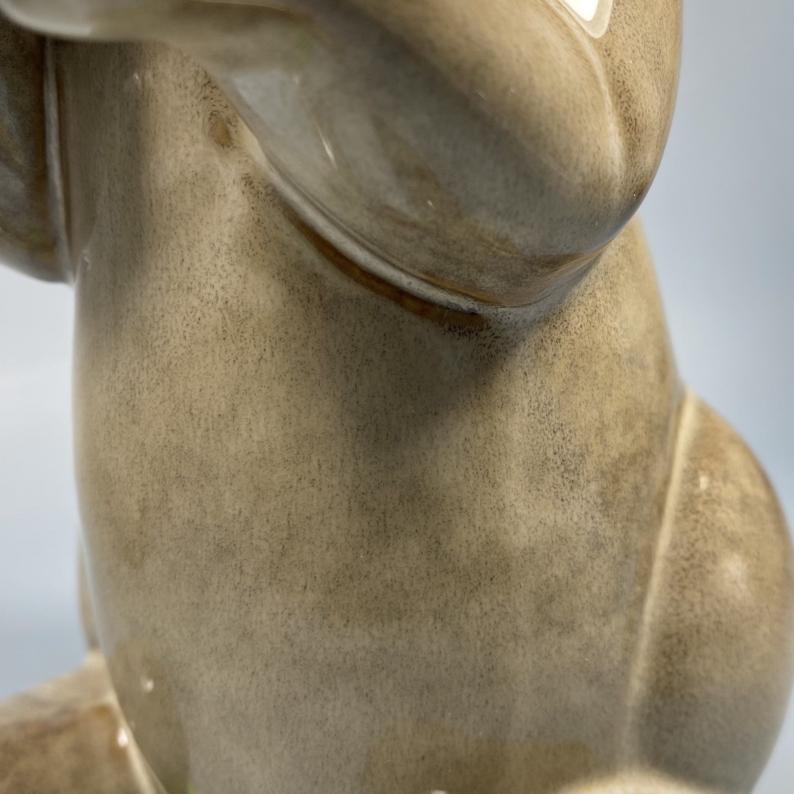 Ceramic Glazed Bunny Rabbit Figurine (#2) Easter or Spring Decor ~ 9 in.