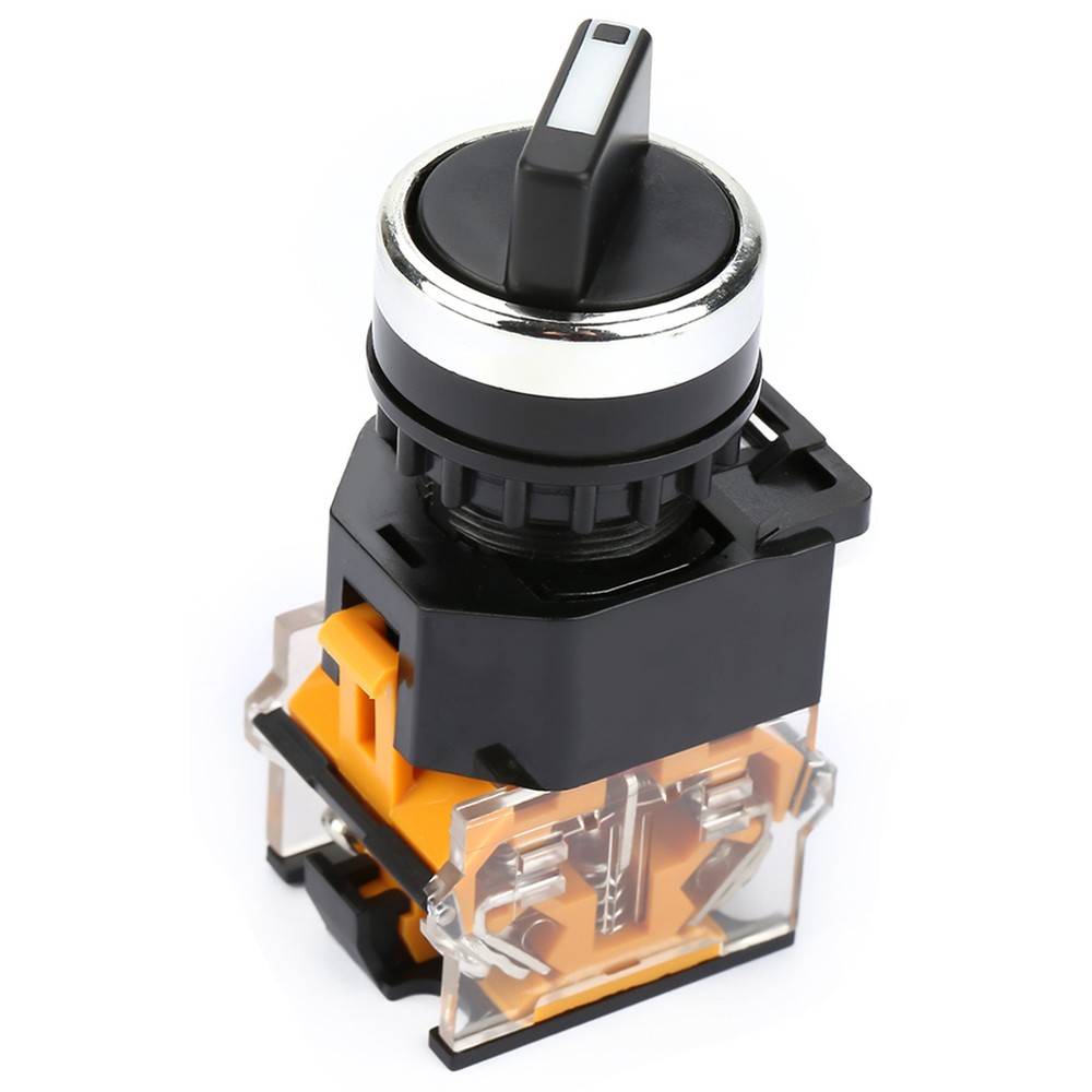 22mm Round Selector Switch 2 Positions NC + NO Self Locking❀