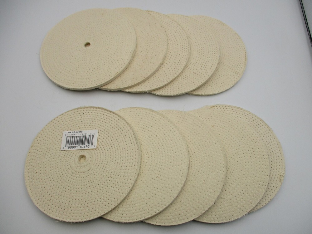 6" x 20 Ply x 1/2" Hole Buffing Wheels *
