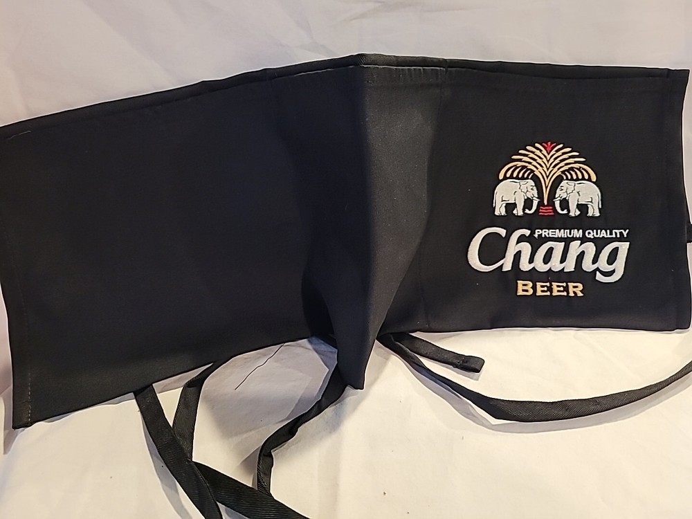 Chang Beer Black 3 Pocket Server Apron