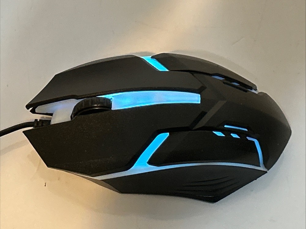 Rainbow Backlit Gaming Mouse (X1) Optical Wired, Changes Colors New Open Box