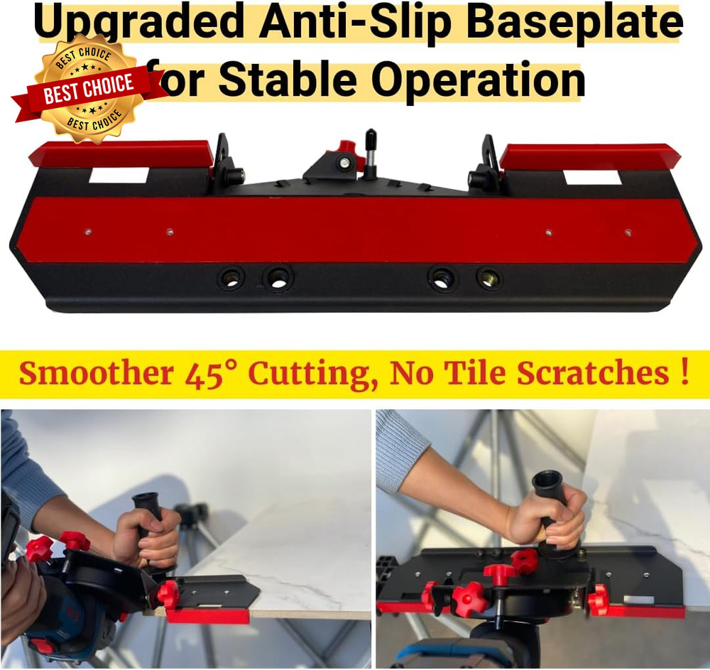 45 Degree Tile Chamfering Tool - Precision Mitering Bracket for 4-1/2" & 5" Angl