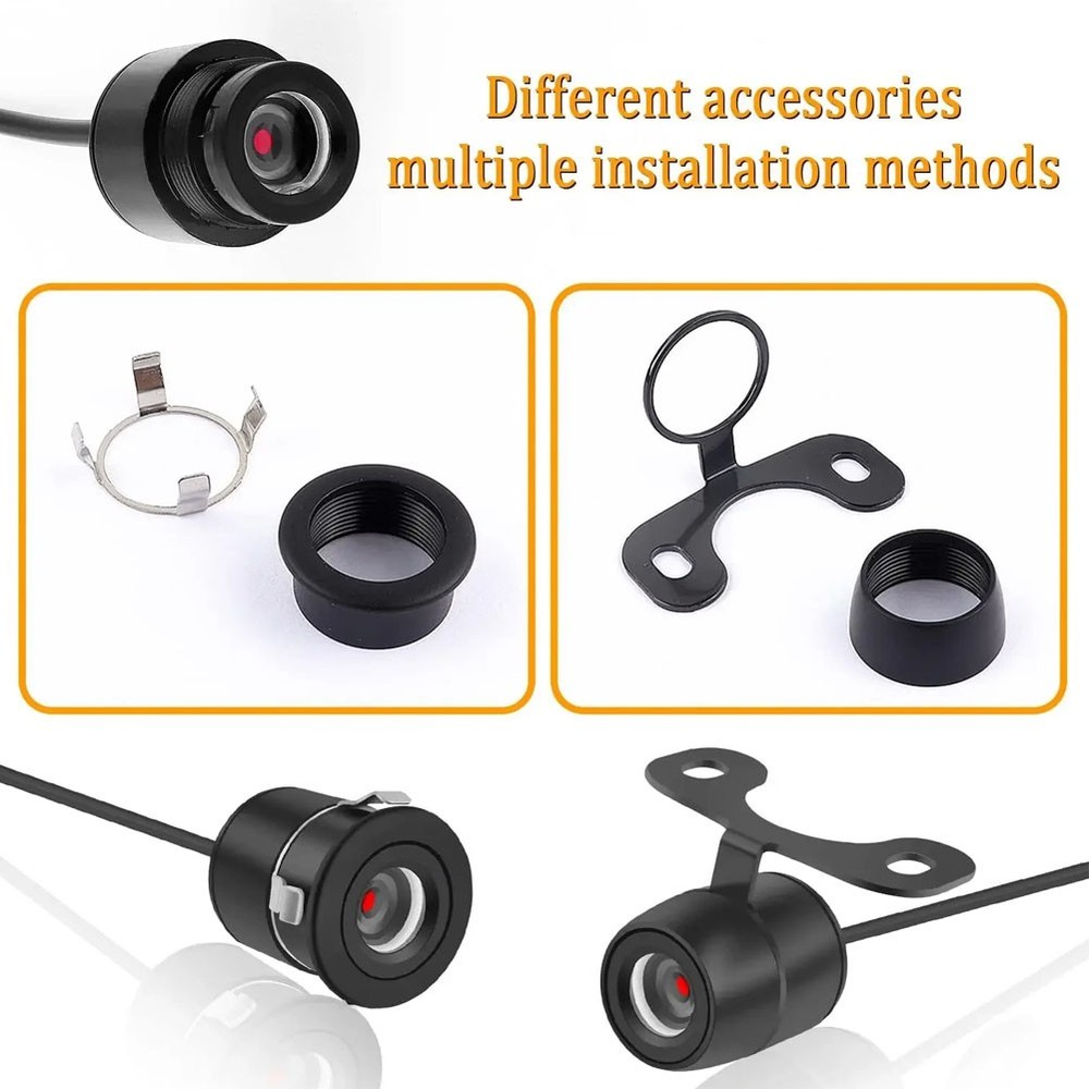 Backup Camera Flush Mount 170° Car Rear/Side/Front View Camera Night Vision